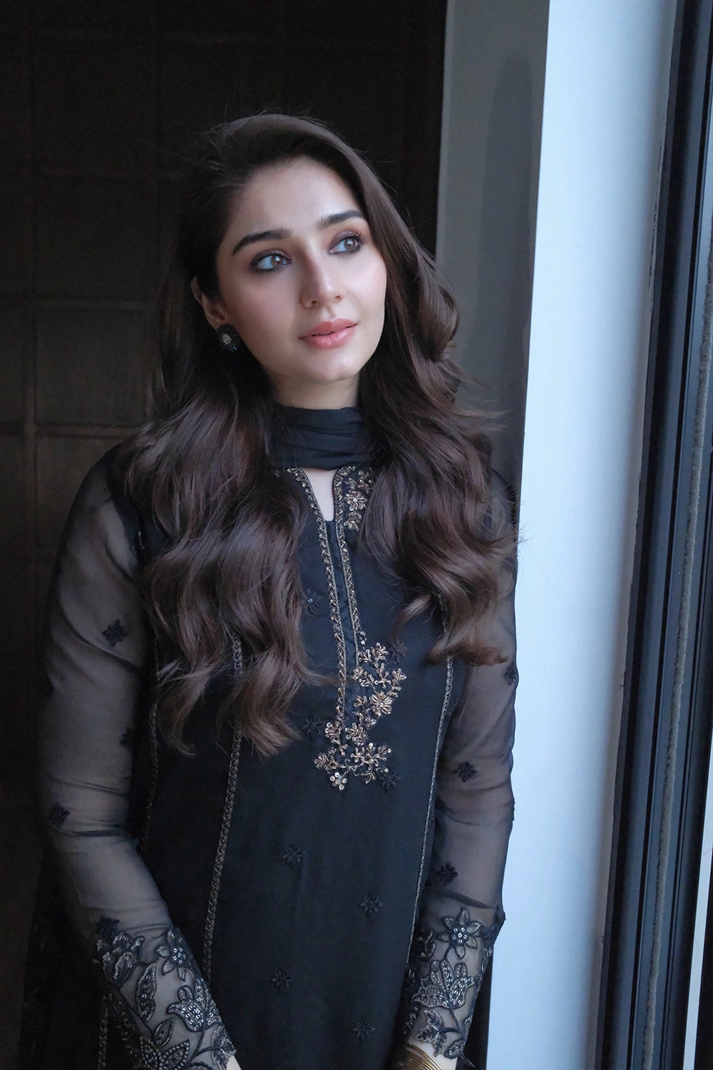 PREMIUM NIGHTINGLES STITCHED 3-PIECE CHIFFON SUIT | Ready To Wear