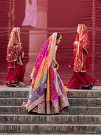 Multi Color- 03-Piece Raw Silk Maxi With Organza Dupatta | Ready To Wear