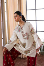 02-Piece Luxury Embroidered Shamoze Silk Suit - Ready To Wear