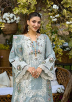 03-Piece Embroidered Cotton Suit With Net Dupatta | Ready To Wear