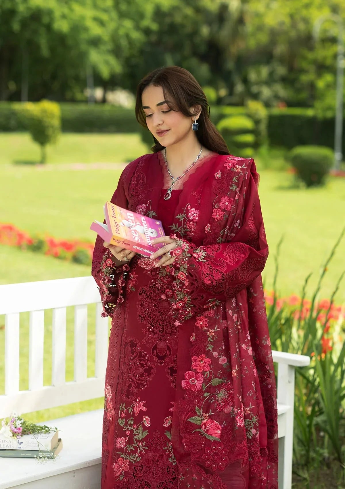 The Ruby Flora - Embroidered Lawn Suit | Ready To Wear