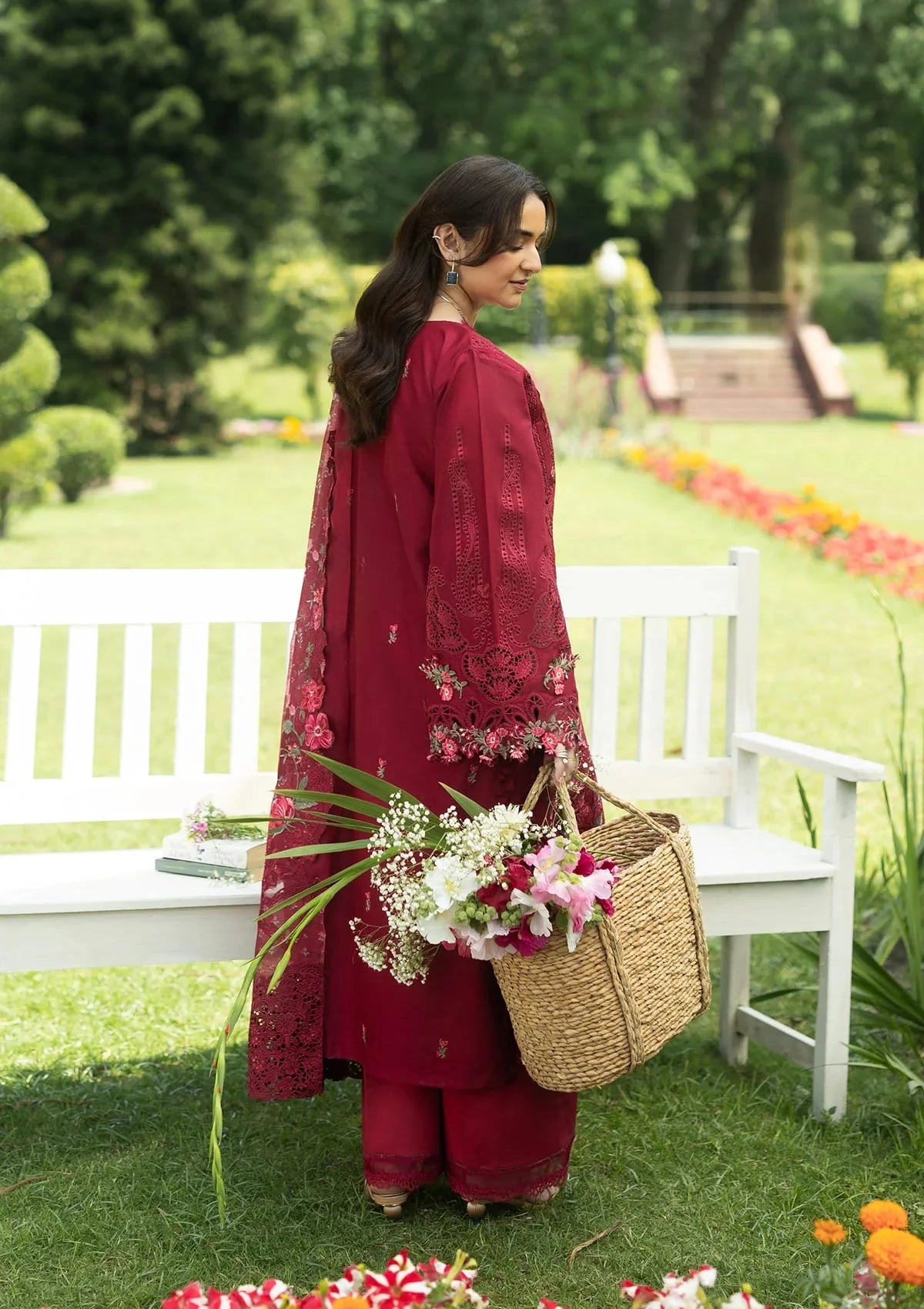 The Ruby Flora - Embroidered Lawn Suit | Ready To Wear