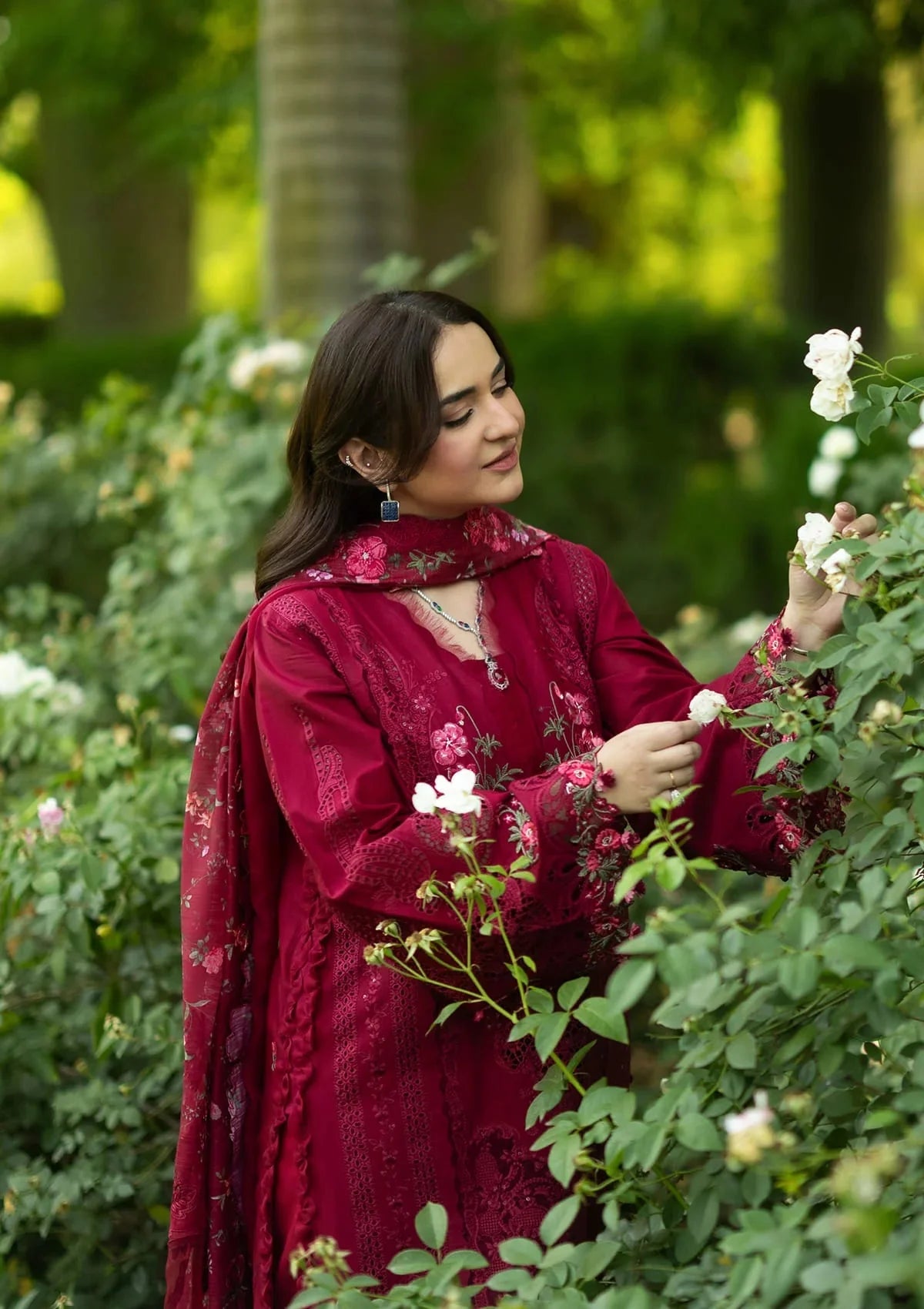 The Ruby Flora - Embroidered Lawn Suit | Ready To Wear