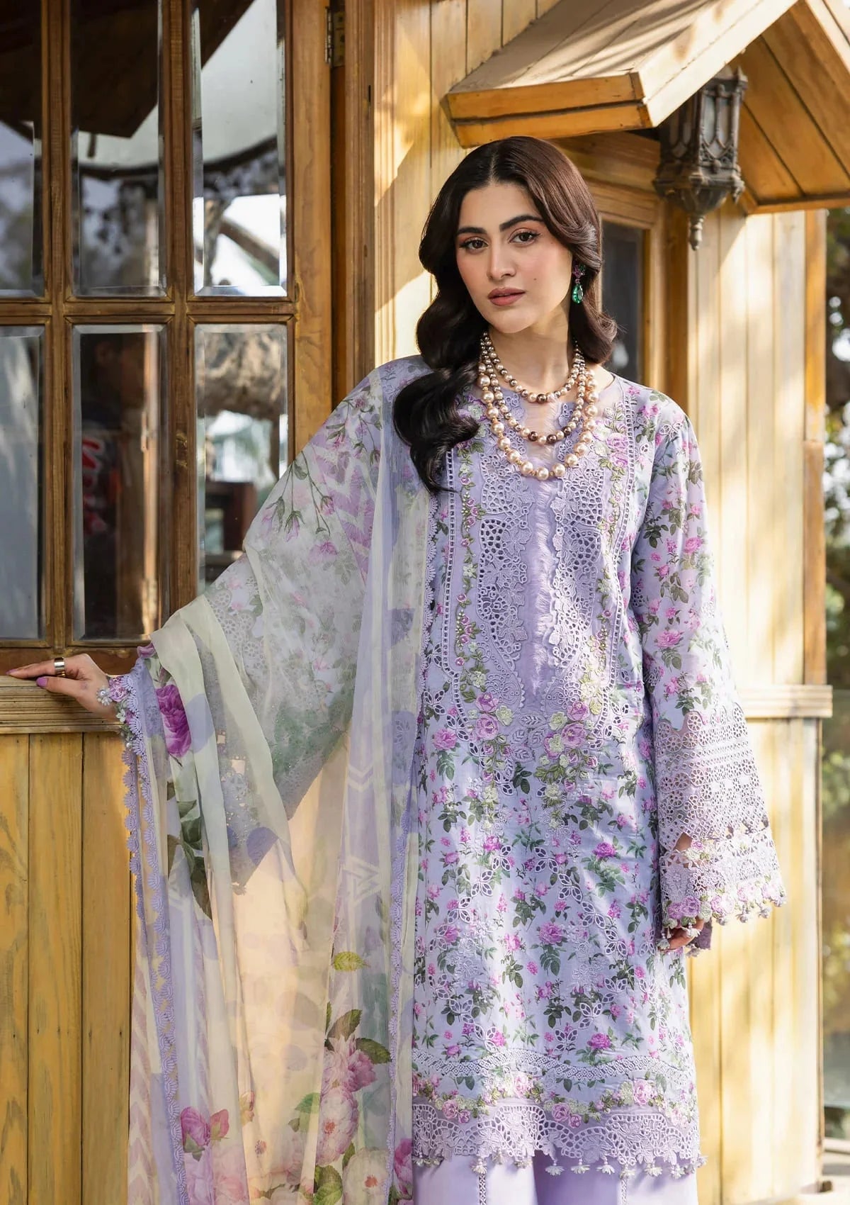 03-Piece Printed Lawn Suit With Embroidery | Ready To Wear