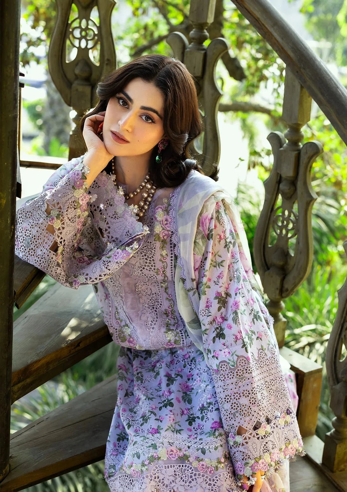 03-Piece Printed Lawn Suit With Embroidery | Ready To Wear