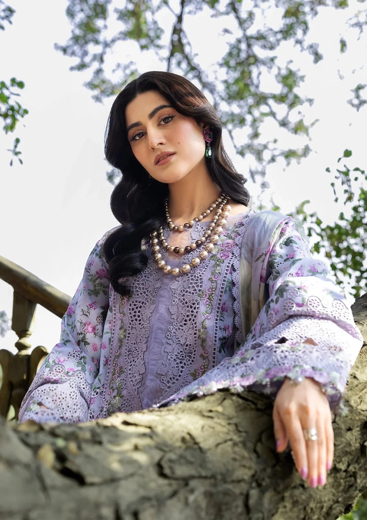 03-Piece Printed Lawn Suit With Embroidery | Ready To Wear