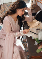 Dusty Pink - Embroidered Chiffon Suit With Malai Trouser | Ready To Wear