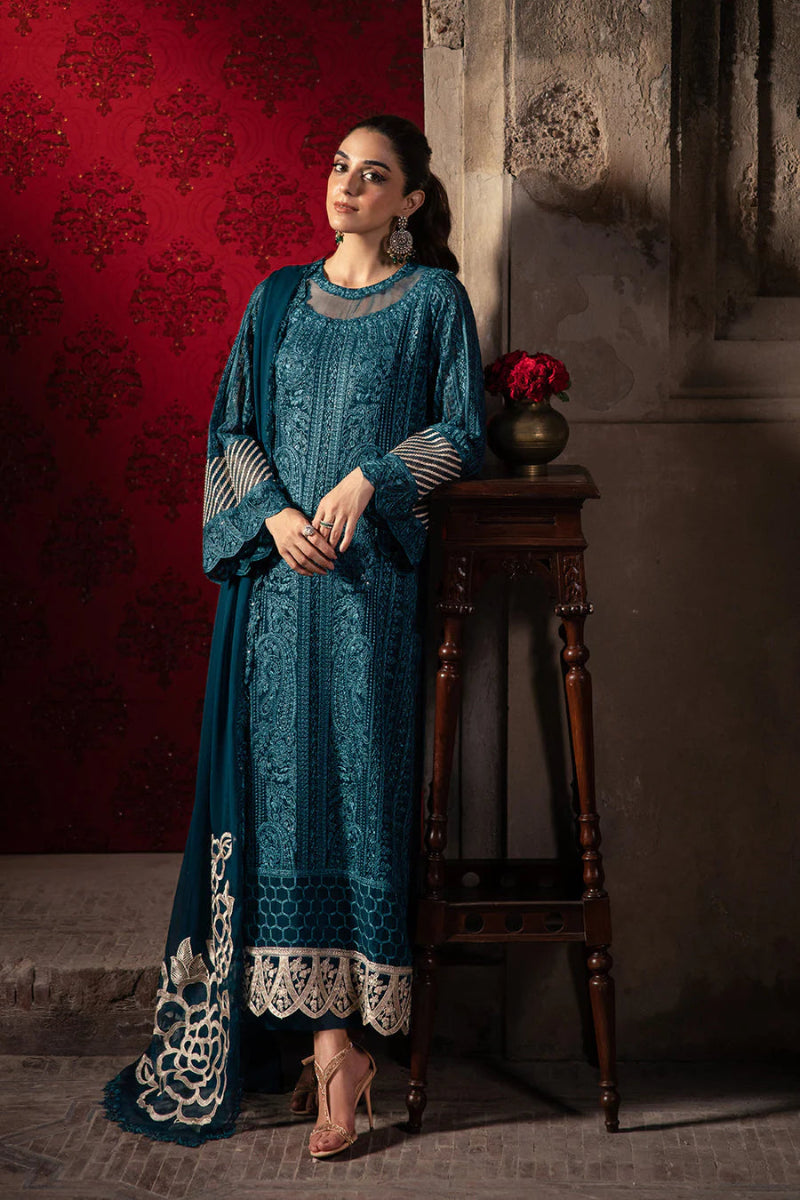 03-Piece Chiffon Suit With Embroidery | Ready To Wear