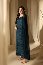 03-Piece Chiffon Suit WIth Embroidery - Ready To Wear
