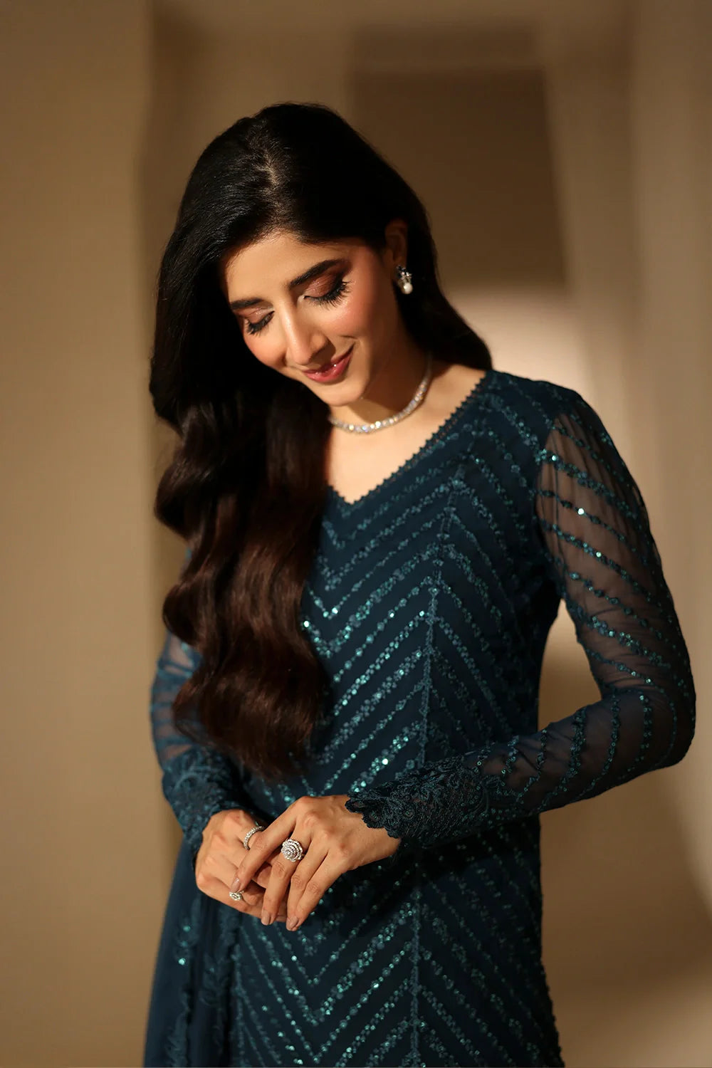 03-Piece Chiffon Suit WIth Embroidery - Ready To Wear