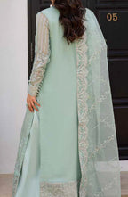 The Aqua Pearl: Embroidered Chiffon Long Shirt | Ready To Wear