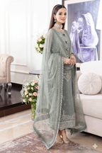 3  Piece Stitched Chiffon Suit