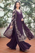 03-Piece Cotton Suit With Embroidery - Ready To Wear