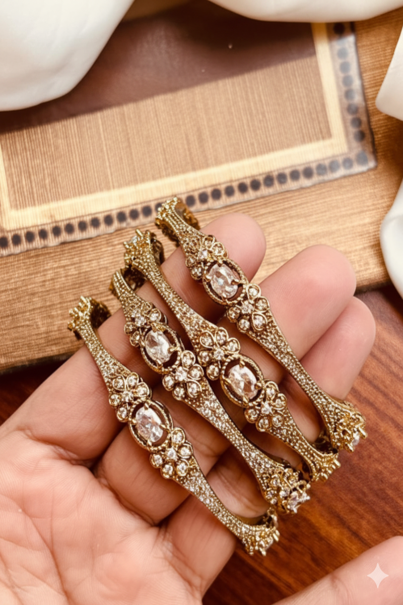 Luxurious 4-Piece Designer Bangle Set