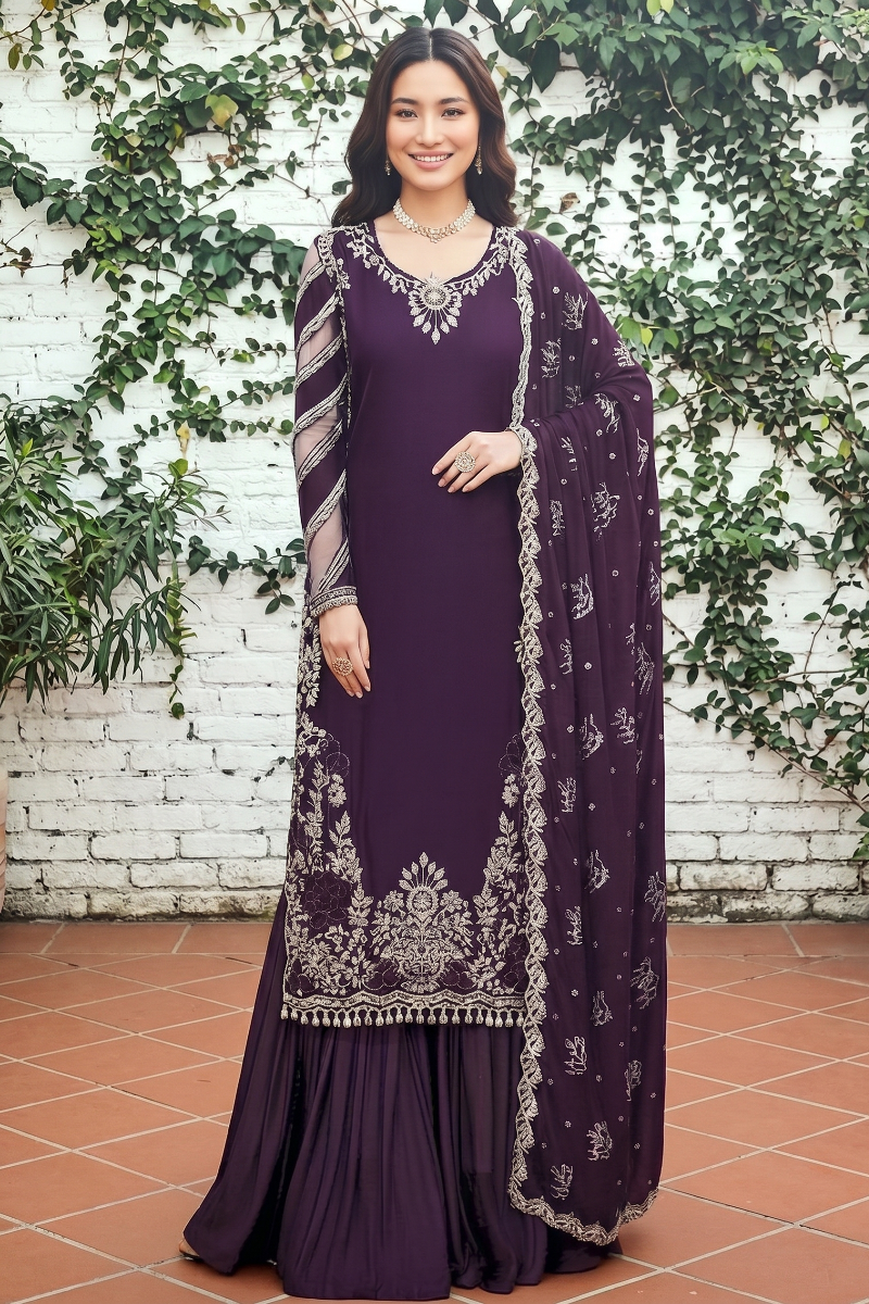 03-Piece Cotton Suit With Embroidery - Ready To Wear