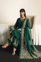 Hussain Rehar Noor Luxury Pret Formal – Bottle Green