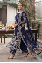 Navy Royale: Heavy Embroidered Lawn Suit | Ready To Wear