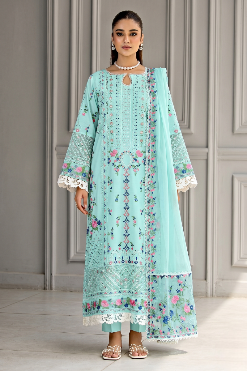 03-Piece Embroidered Lawn Suit | Ready To Wear