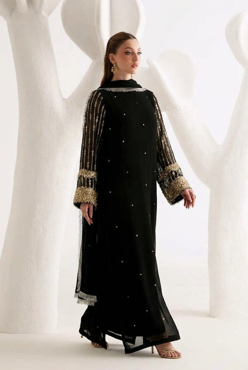 Amave Wedding Edition 2026 – Luxury Heavy Embroidered Chiffon 3-Piece Formal Suit