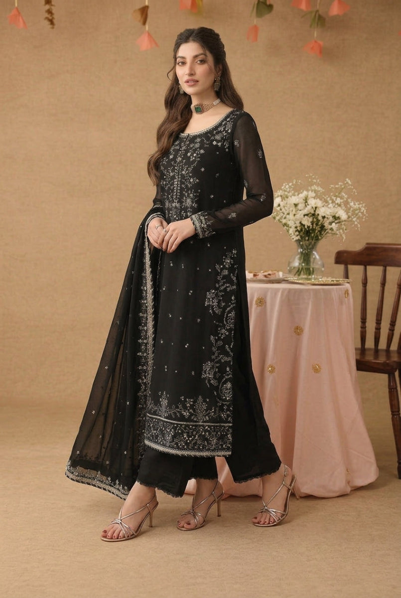 Asim Jofa Luxury Chiffon – Royal Spengle Embroidered Formal