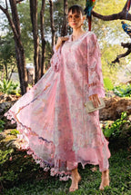 03-Piece Embroidered Lawn Suit With Chiffon Dupatta | Ready To Wear