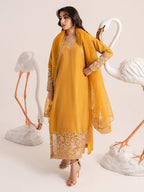 3-Piece Chiffon Embroidered Suit Ready To Wear