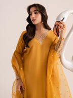 3-Piece Chiffon Embroidered Suit Ready To Wear