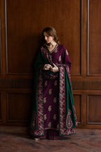 03-Piece Embroidered Cambric Suit With Chiffon Dupatta | Ready To Wear