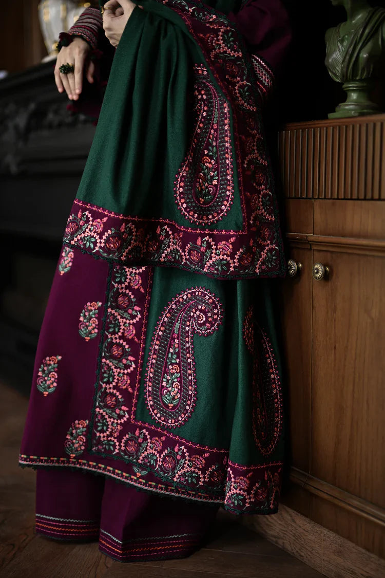 03-Piece Embroidered Cambric Suit With Chiffon Dupatta | Ready To Wear