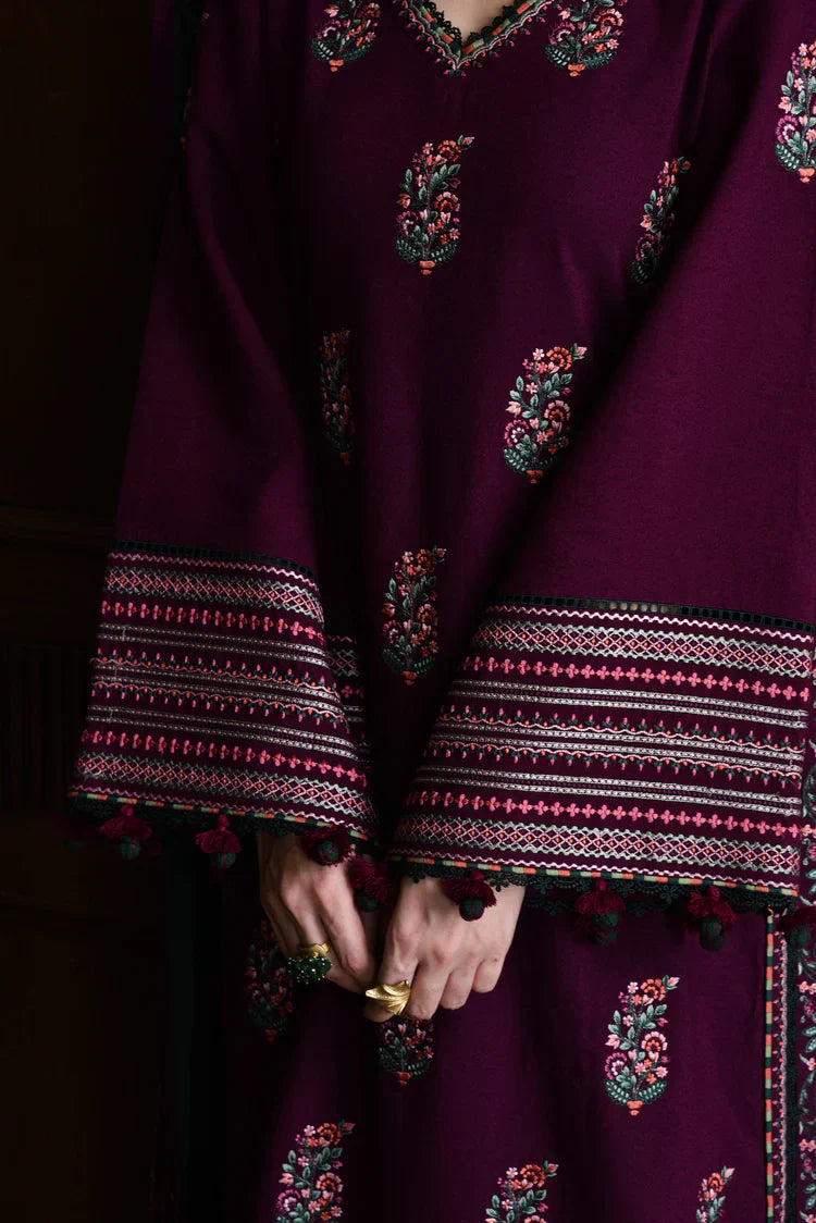 03-Piece Embroidered Cambric Suit With Chiffon Dupatta | Ready To Wear