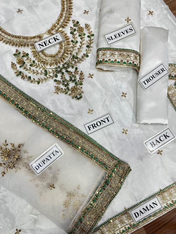 Azure Chiffon Embroidered stitched Collection