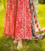 03-Piece Printed Lawn With Chiffon Dupatta - Ready To Wear