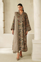 BAROUQE Shifli Work 4 SIDE APLIK DUPATTA LAWN SUIT READY TO WEAR