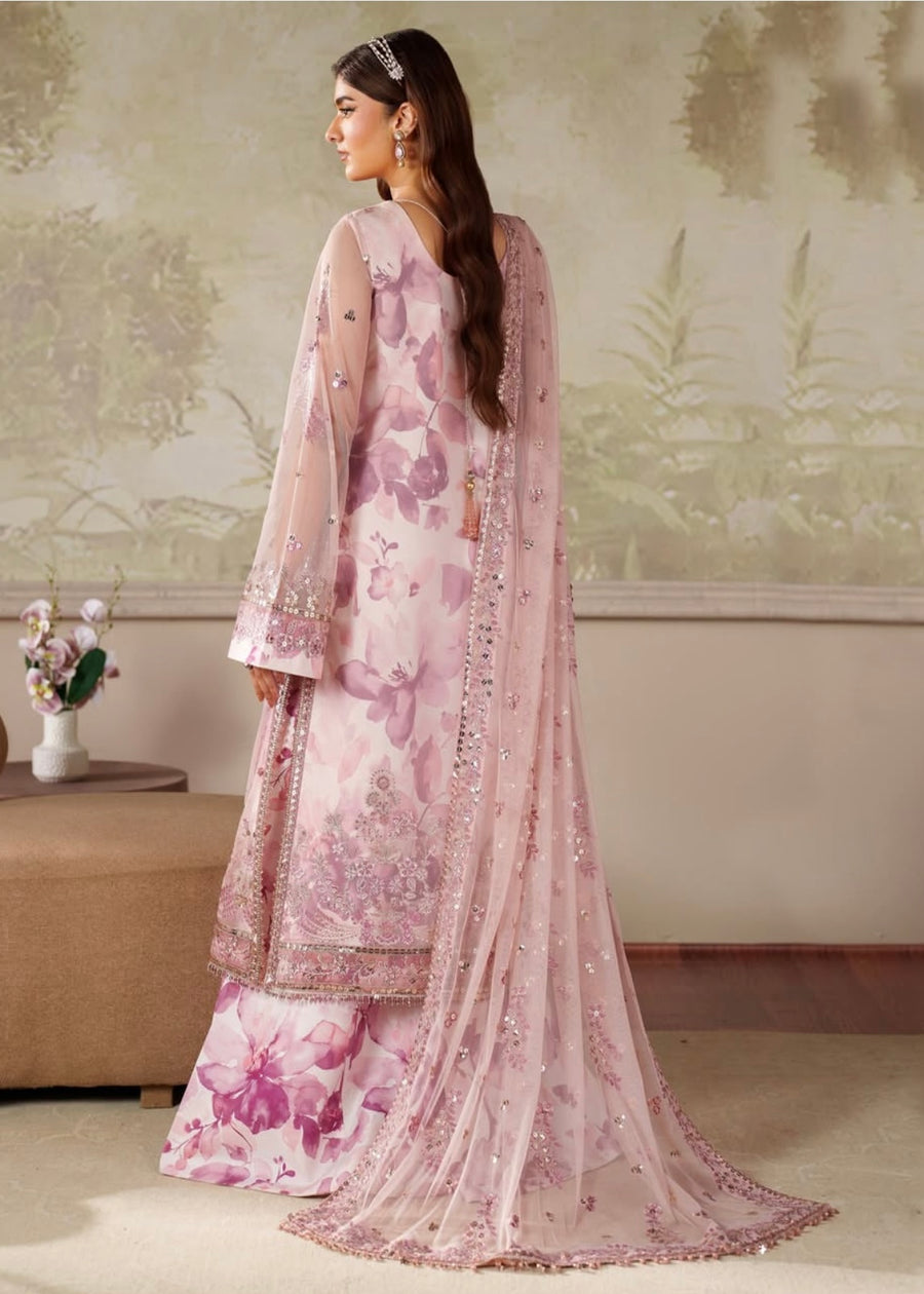 3 Piece Heavily Embroidered Organza and Silk Suit RTW