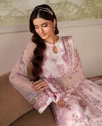 3 Piece Heavily Embroidered Organza and Silk Suit RTW