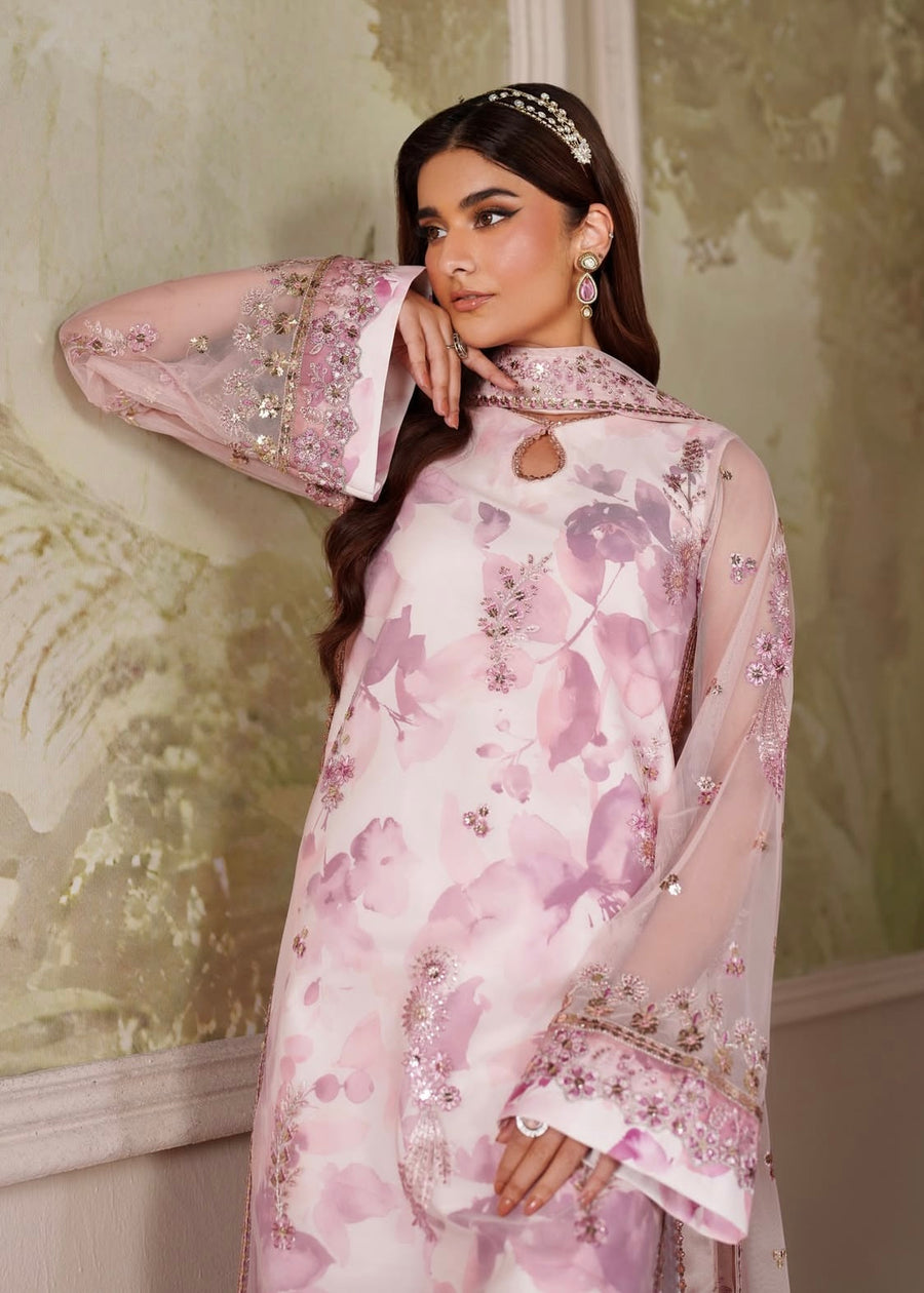 3 Piece Heavily Embroidered Organza and Silk Suit RTW