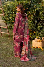 03-Piece Digital Printed Embroidered Lawn Suit With Chiffon Dupatta - Ready To Wear