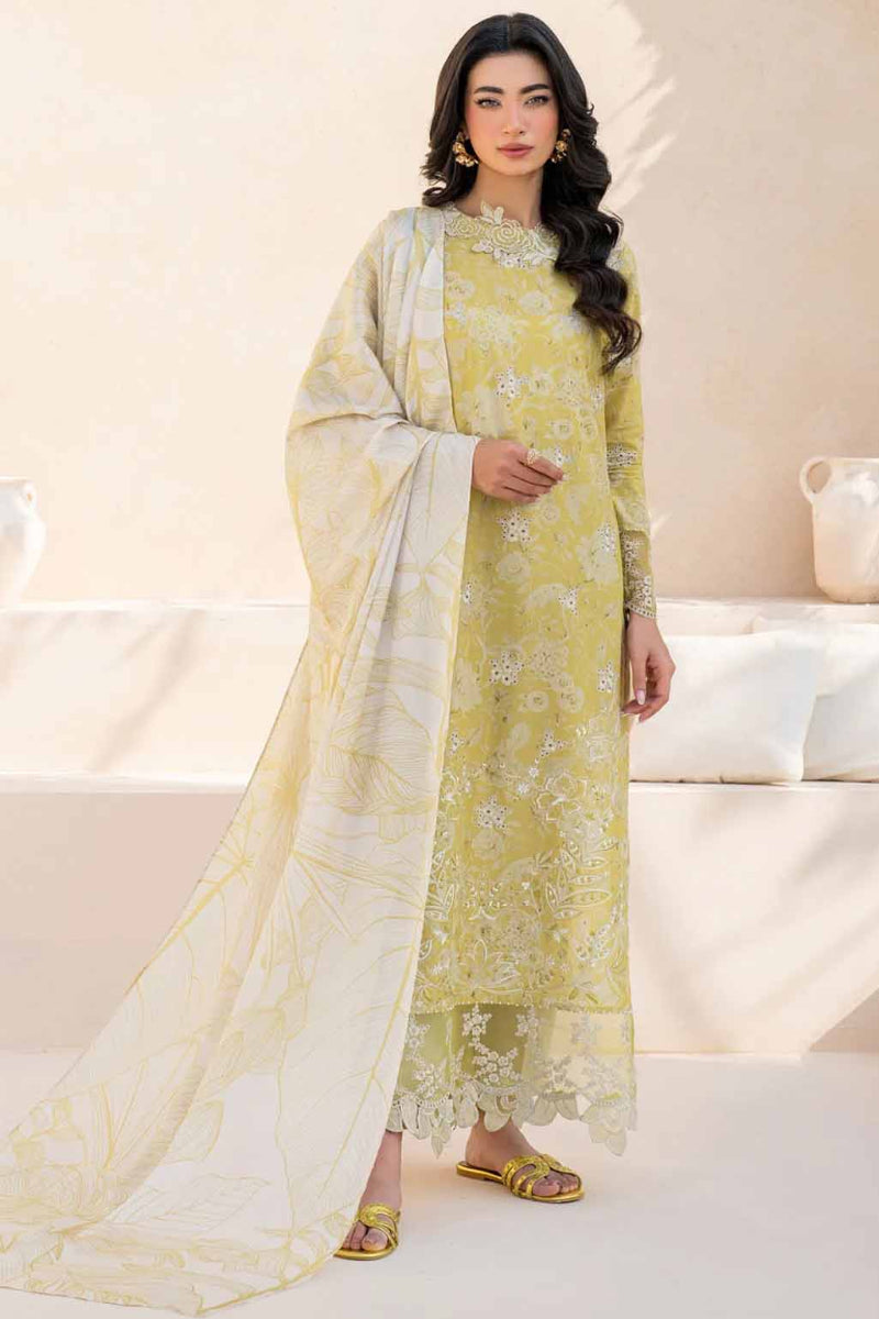 03-Piece Lawn Embroidered Suit Ready To Wear