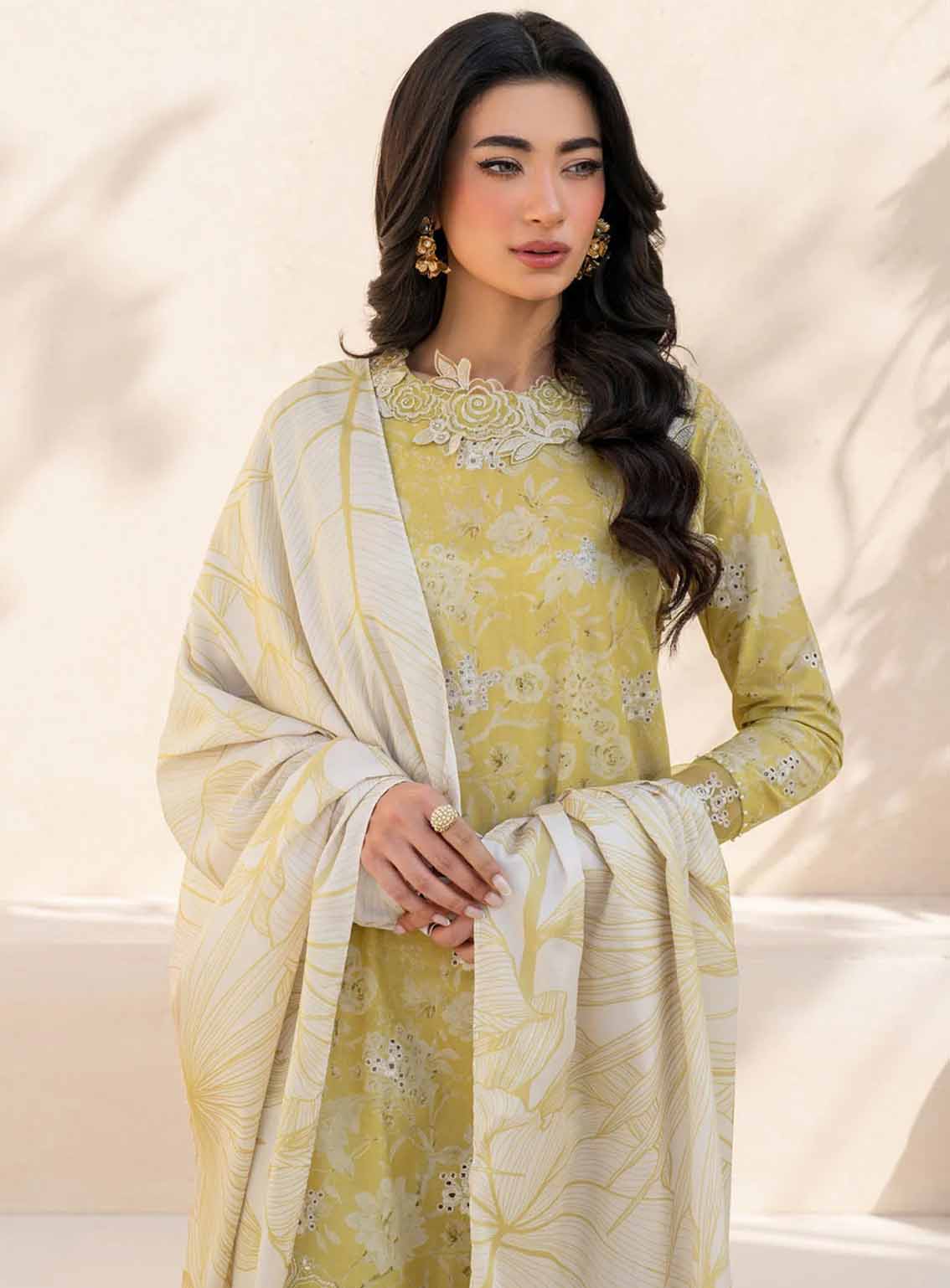 03-Piece Lawn Embroidered Suit Ready To Wear