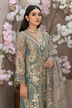 The Pastel Royalty: Heavy Embroidered Organza Suit With Silk Trouser | Ready To Wear