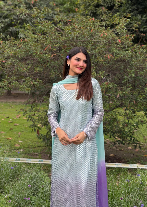 03-Piece Embroidered Chiffon Suit | Ready To Wear