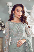 Heavy Embroidered Net Saree | Ready To Wear