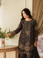 03-Piece Printed Lawn Suit With Heavy Embroidery - Ready To Wear
