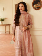 03-Piece Embroidered Lawn Suit With Chiffon Dupatta | Ready To Wear