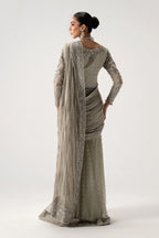 03-Piece Heavy Embroidered Chiffon Saree | Ready To Wear