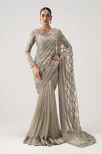 03-Piece Heavy Embroidered Chiffon Saree | Ready To Wear