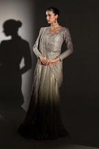 03-Piece Heavy Embroidered Chiffon Saree | Ready To Wear