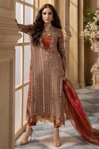 03-Piece Embroidered Chiffon Suit With Organza Dupatta | Ready To Wear
