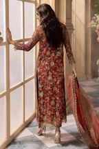 03-Piece Embroidered Chiffon Suit With Organza Dupatta | Ready To Wear
