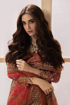 03-Piece Embroidered Chiffon Suit With Organza Dupatta | Ready To Wear